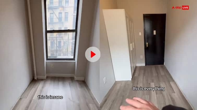 New York smallest apartment with no bathroom and kitchen watch video Watch: न बाथरूम न किचन, छज्जे जितना कमरा, किराया 1 लाख रुपये, देखें NY का ‘सबसे छोटा’ घर