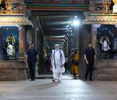 PM Narendra Modi Offers Prayers At Meenakshi Sundareswarar Temple In Tamil Nadu's Madurai – IN PICS