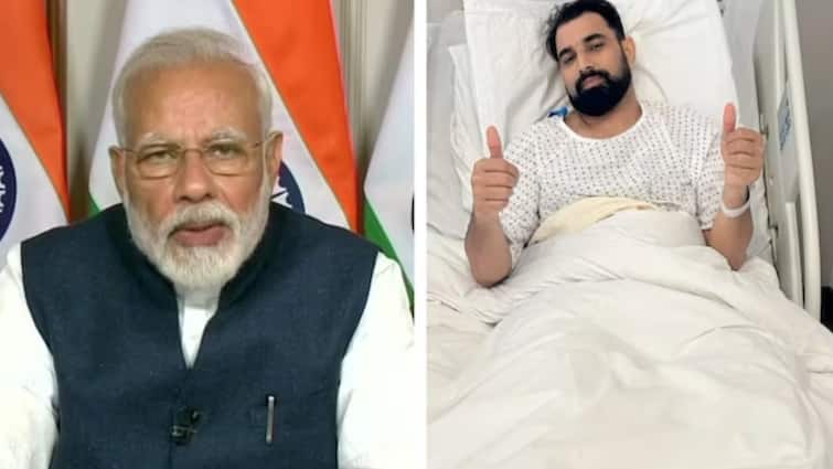 PM Narendra Modi wishes Mohammed Shami speedy recovery after ankle surgery Mohammed Shami: வெற்றிகரமாக நடந்த அறுவை சிகிச்சை! முகமது ஷமிக்கு வாழ்த்து கூறிய பிரதமர் மோடி!