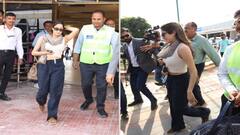 Janhvi kapoor: અનંત અંબાણીના પ્રિ-વેડિંગ ફંક્શન માટે જાહ્નવી કપૂર જામનગર પહોંચી, જુઓ તસવીરો