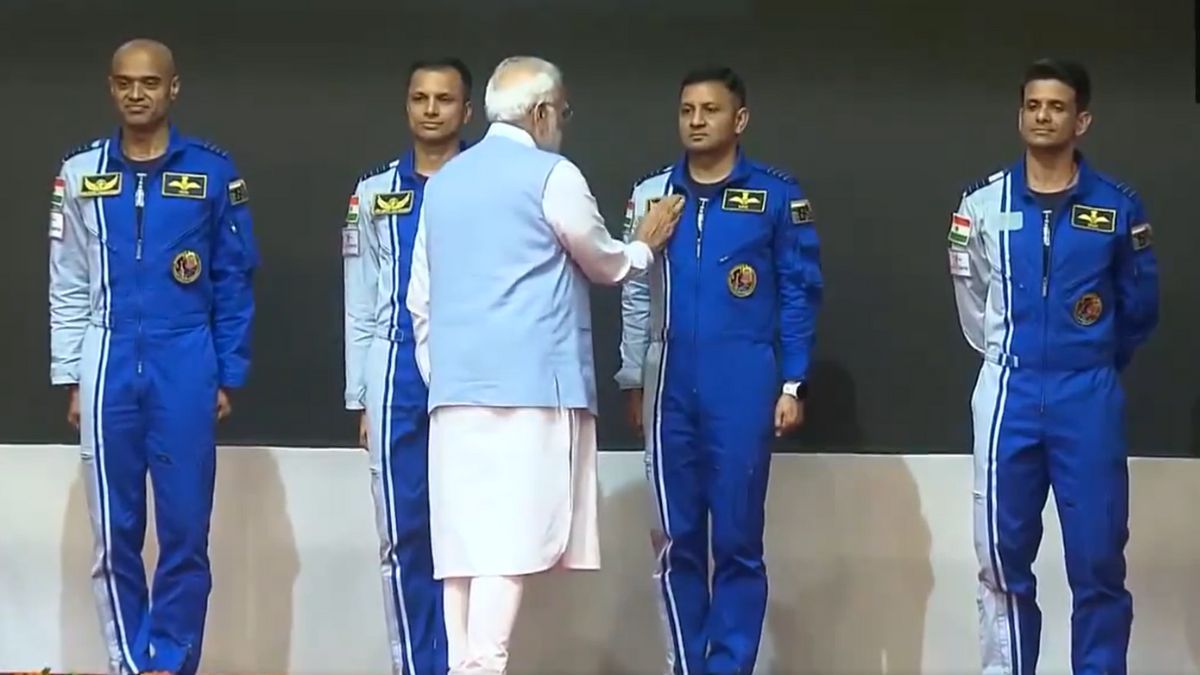 ISRO Gaganyaan Mission Astronauts Name Prashanth Balakrishnan Nair Ajit  Krishnan Angad Pratap Shubhanshu Shukla PM Modi