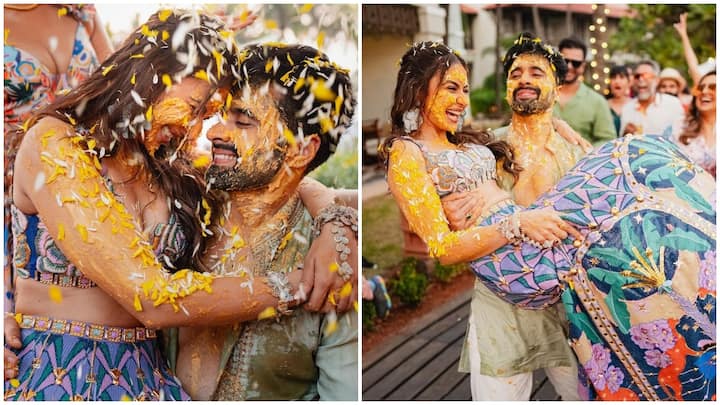 Rakul Preet - Jackky Wedding: बॉलीवुड एक्ट्रेस रकुलप्रीत सिंह हाल ही में अपने लॉन्ग टाइम बॉयफ्रेंड और एक्टर जैकी भगनानी संग शादी के बंधन में बंधी है. कपल ने बेहद ग्रैंड अंदाज में शादी की है.