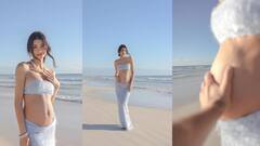 Alanna Pandey ने कराया मैटरनिटी फोटोशूट, बीच पर बेबी बंप फ्लॉन्ट करती नजर आईं अनन्या पांडे की बहन, देखें तस्वीरें