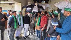 अलीगढ़ में किसानों का प्रदर्शन, गृहमंत्री अमित शाह का पुतला फूंकने की कोशिश