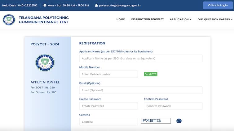 Telangana TS Polycet 2024: Registrations Begin On polycet.sbtet.telangana.gov.in Last Date April 26 TS Polycet 2024: Registrations Begin On polycet.sbtet.telangana.gov.in