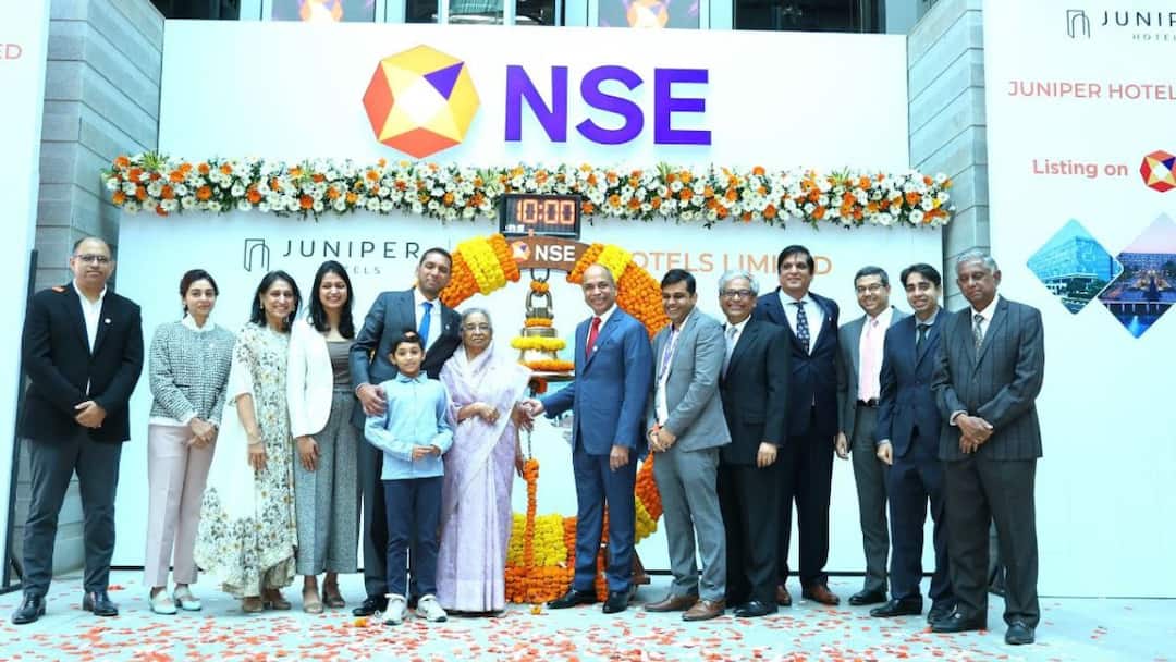 Juniper Hotels listing flat but stock surge more then 11 percent after opening Juniper Hotels listing: जूनिपर होटल्स की फ्लैट लिस्टिंग, शेयर में तुरंत दिखा 11 फीसदी का उछाल
