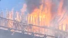 WATCH: पल्लवपुरम के निर्माणाधीन RRTS स्टेशन में लगी आग, मौके पर दमकल मौजूद