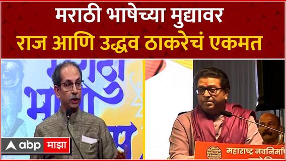 Uddhav Thackeray Raj Thackeray : 'या' मुद्द्यावर उद्धव ठाकरे आणि राज ठाकरे यांचं एकमत, म्हणाले...