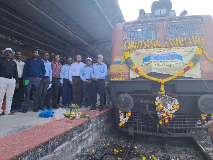 மதுரை கோட்டப்பகுதியான  பகவதிபுரம் - எடமன் ரயில் பிரிவில் மின்மயமாக்கல் பணிகள் நிறைவு