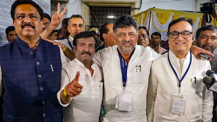 Karnataka Rajya Sabha Election Seat Winner Syed Naseer Hussain  Pakistan Zindabad Slogans BJP Condemns BJP Claims 'Pro-Pakistan' Slogans Raised To Celebrate Congress RS Win In K'taka, MP Promises Probe