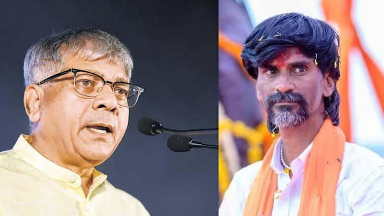 Vanchit Bahujan Aaghadi demands Nominate Manoj Jarange from Jalna, Abhijit Vaidya from Pune 4 major demands of Vanchit Bahujan Aaghadi in MVA  meeting Prakash Ambedkar Marathi News VBA and Manoj Jarange : मनोज जरांगेंना जालन्यातून, अभिजीत वैद्य यांना पुण्यात उमेदवारी द्या, मविआच्या बैठकीत वंचितच्या 4 मोठ्या मागण्या