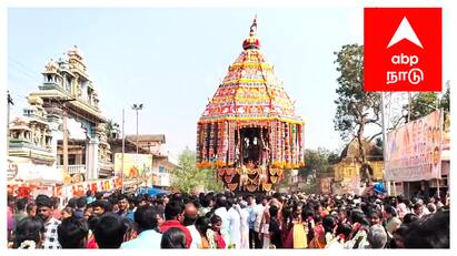 Mayiladuthurai Thiruvenkadu Temple Indra Festival Car Festival Devotees -TNN Thiruvenkadu Temple: திருவெண்காடு சுவேதாரண்யேசுவரர் கோயில் தேரோட்டம் பரவசத்துடன் வடம் பிடித்து இழுத்த பக்தர்கள்