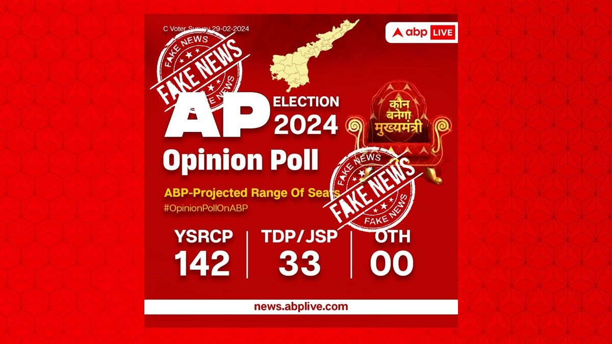 Fake News Alert ABPCVoter Survey On AP Election 2024 Going Viral On