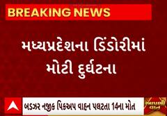 Madhya Pradesh Accident | બડઝર નજીક પિકઅપ વાહન પલટાઈ જતા 14 લોકોના થયા મોત