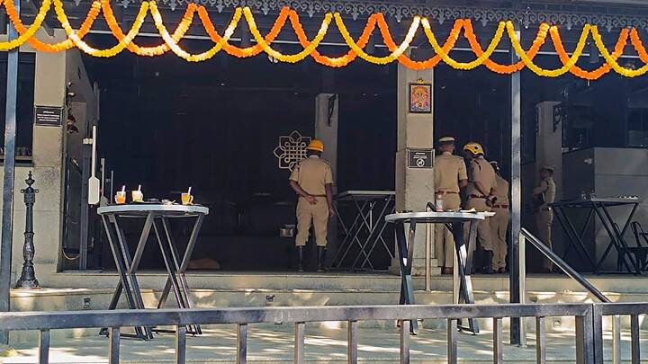 The blast site was swiftly attended by police and fire brigade teams, with forensic experts collecting evidence. (Photo: PTI)