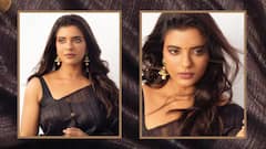 Aishwarya Rajesh Photos : கரு கரு விழிகளால்..கருப்பு புடவையில் கலக்கும் நடிகை ஐஸ்வர்யா ரஜேஷ்!
