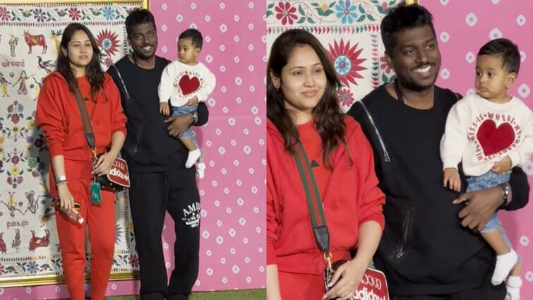 Atlee with his family attends Ambani son pre wedding celebration and the video goes viral Atlee : அம்பானி வீட்டு விசேஷத்தில் குடும்பத்துடன் கலந்துகொண்ட அட்லீ! வைரலாகும் வீடியோ 