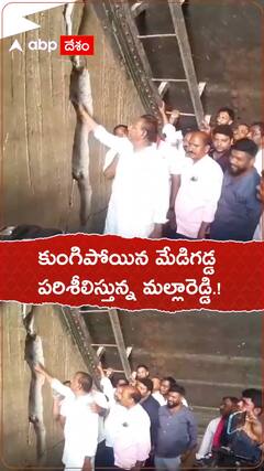 కుంగిపోయిన మేడిగడ్డ పరిశీలిస్తున్న మల్లారెడ్డి.!