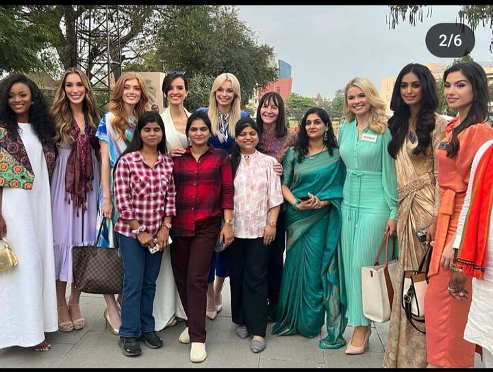 मिस वर्ल्डच्या स्पर्धकांनी नागपुरात राष्ट्रीय स्वयंसेवक संघाच्या रेशीमबाग परिसरातील डॉ. हेडगेवार स्मृती भवन परिसराला भेट दिली.  (Photo Credit :  ABP Majha Reporter/ Nagpur)