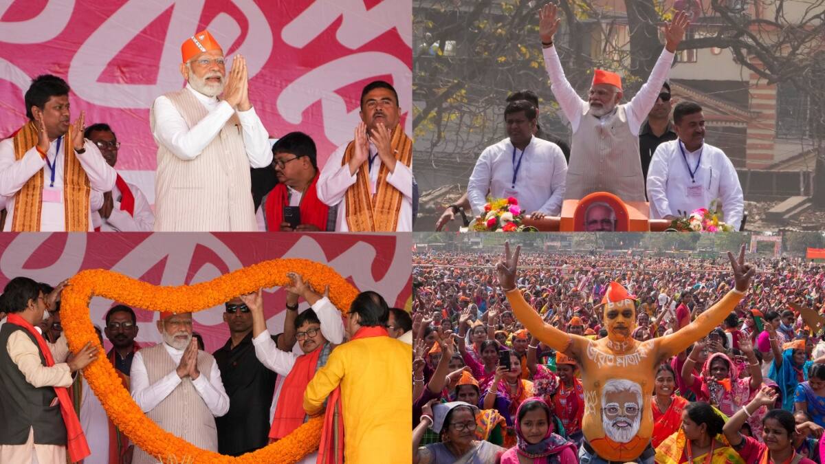 PM Modi Unveils Multiple Projects, Holds Roadshow In Bengal ­— See Pics