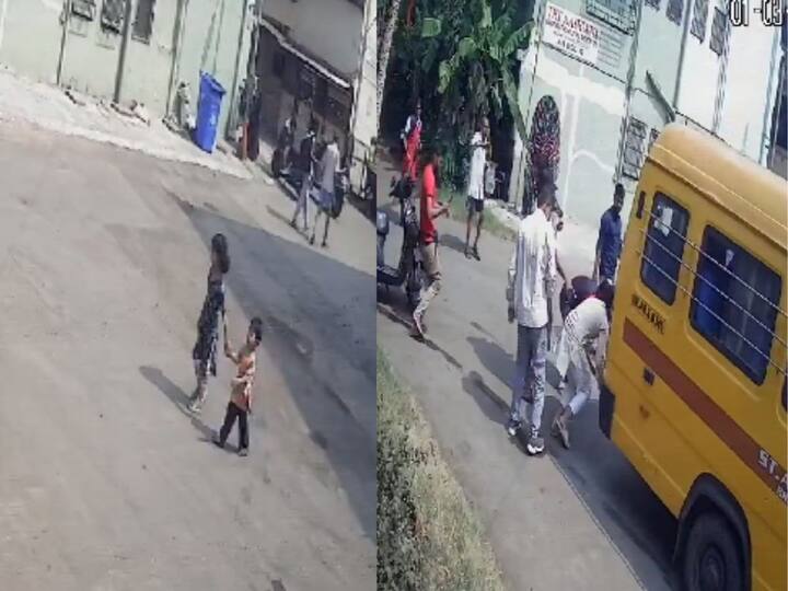 Maharashtra Vasai accident marathi news school bus crushes two girls incident caught on CCTV Vasai : पालकांनो, रस्त्यावर मुलांना एकटं सोडू नका, वसईत स्कूल बसने दोन मुलींना चिरडलं, CCTV मध्ये थरार कैद