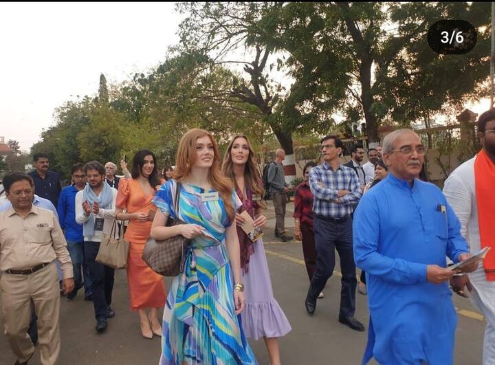 यापूर्वी स्पर्धक भारतातील विविध शहरांमधील प्रसिद्ध ठिकाणी भेटी देत आहेत. (Photo Credit :  ABP Majha Reporter/ Nagpur)