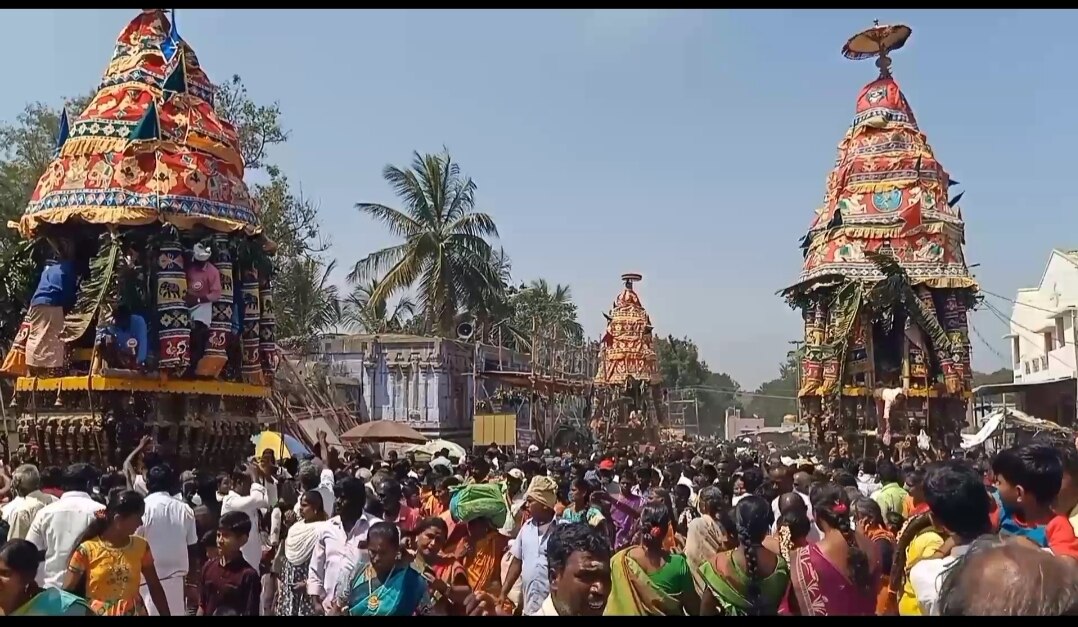 தீர்த்தமலை தீர்த்தகிரீஸ்வரர் கோயில் மாசிமக தேரோட்டம் - பல்லாயிரக்கணக்கான பக்தர்கள் பங்கேற்பு