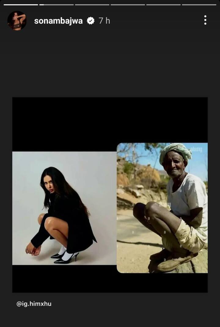 ਸੋਨਮ ਨੇ ਖੁਦ ਇਨ੍ਹਾਂ ਤਸਵੀਰਾਂ ਨੂੰ ਸ਼ੇਅਰ ਕਰਦਿਆਂ ਹਾਸੇ ਵਾਲੀਆਂ ਇਮੋਜੀਆਂ ਬਣਾਈਆਂ ਹਨ।