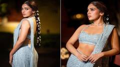 Bhumi pednekar: ભૂમિ પેડનેકરનો બ્લૂ સાડીમાં કાતિલ અંદાજ થયો વાયરલ