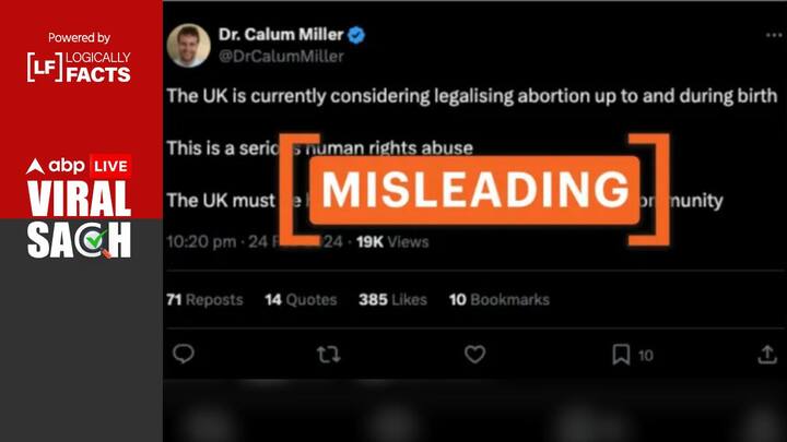 Fact Check: UK MPs Not Mulling On 'Legalising Abortion Up To And During Birth' Fact Check: UK MPs Not Mulling On 'Legalising Abortion Up To And During Birth'