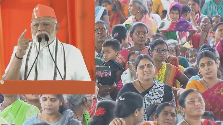 Prime Minister participated bjp vijayasankalpa meeting at adilabad in Telangana Modi In Adilabad : కాంగ్రెస్‌, బీఆర్‌ఎస్‌ ఒక్కటే- కుటుంబ పాలనతో జరిగిదేమీ లేదని ప్రధాని విమర్శలు