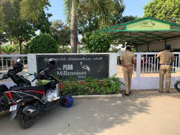 கோவையில் உள்ள தனியார் பள்ளிக்கு மீண்டும் வெடிகுண்டு மிரட்டல் ; போலீசார் தீவிர சோதனை