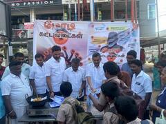 மோடி சுட்ட வடைகள்.. உளுந்து வடைகளை வழங்கி நூதன பிரச்சாரம் செய்த திமுகவினர்