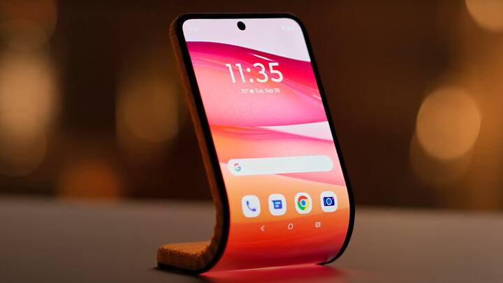 Motorola  Rollable Concept Phone — Motorola unveiled a unique 'rollable concept phone' at MWC, featuring a bendable design with a fabric back. Unlike foldables, it boasts a seamless rollable display without creases, and though details on hardware remain scant, it presents an intriguing concept for the future of smartphones.