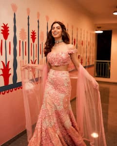 Khushi Kapoor Is Stealing Hearts In A Rose Pink Lehenga, Take A Look