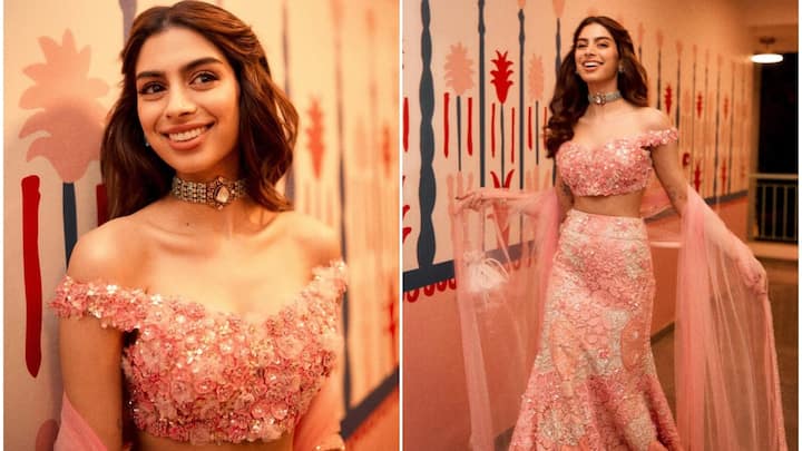 Khushi Kapoor attended the grand pre-wedding functions of Anant Ambani and Radhika Merchant along with her sister Janhvi Kapoor.