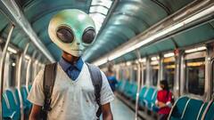 जब मेट्रो में आपके साथ सफर करने लग जाए एलियन, कुछ ऐसा होगा नजारा! AI ने बनाई तस्वीरें