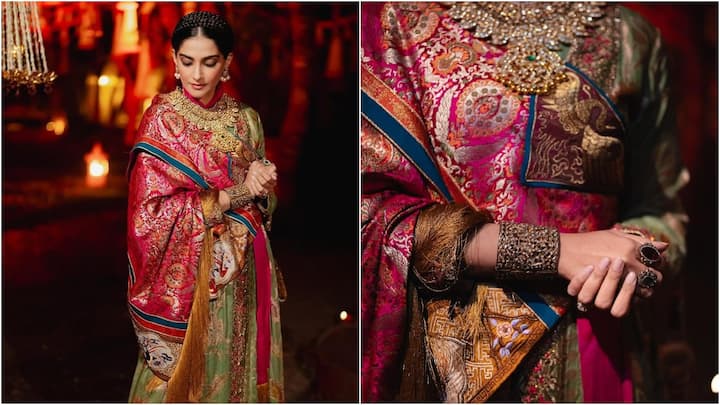 As Anant Ambani and Radhika Merchant's pre-wedding festivities came to an end, Sonam Kapoor Ahuja dressed in traditional Ladakhi outfit.