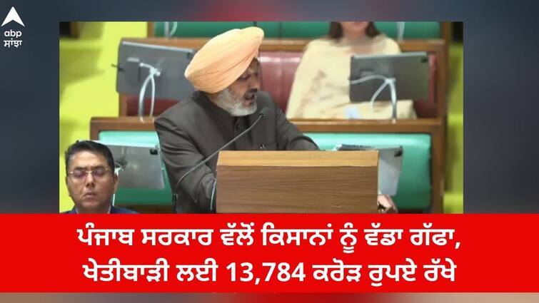 Punjab Budget 2024: gift to farmers from Punjab government, Rs 13784 crore has been set aside for agriculture Punjab Budget 2024: ਪੰਜਾਬ ਸਰਕਾਰ ਵੱਲੋਂ ਕਿਸਾਨਾਂ ਨੂੰ ਵੱਡਾ ਗੱਫਾ, ਖੇਤੀਬਾੜੀ ਲਈ 13,784 ਕਰੋੜ ਰੁਪਏ ਰੱਖੇ
