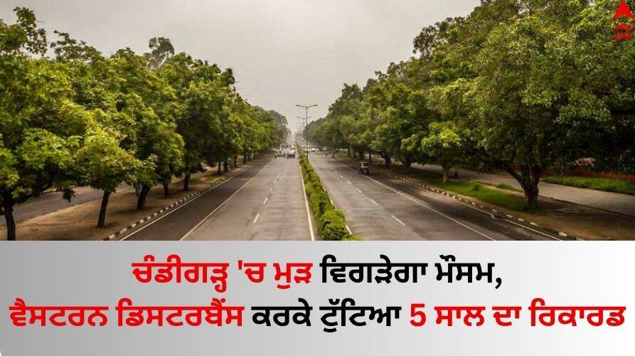 Chandigarh News: ਚੰਡੀਗੜ੍ਹ 'ਚ ਮੁੜ ਵਿਗੜੇਗਾ ਮੌਸਮ, ਵੈਸਟਰਨ ਡਿਸਟਰਬੈਂਸ ਕਰਕੇ ਟੁੱਟਿਆ 5 ਸਾਲ ਦਾ ਰਿਕਾਰਡ chandigarh-weather-update-weather-change-from-this-evening-Chandigarh-Forecast-5-march-2024 Chandigarh News: ਚੰਡੀਗੜ੍ਹ 'ਚ ਮੁੜ ਵਿਗੜੇਗਾ ਮੌਸਮ, ਵੈਸਟਰਨ ਡਿਸਟਰਬੈਂਸ ਕਰਕੇ ਟੁੱਟਿਆ 5 ਸਾਲ ਦਾ ਰਿਕਾਰਡ