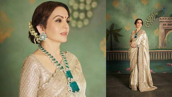 Nita Ambani Necklace Price | Anant Ambani Radhika Wedding | నీతా అంబానీ మెడలో రూ. 500 కోట్ల నెక్లెస్ } ABP