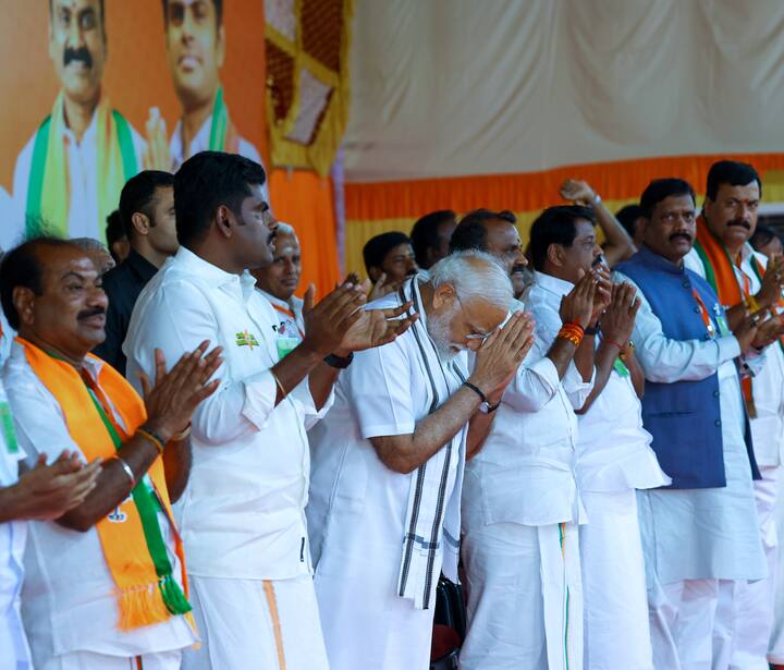 Later, PM Modi addressed a public meeting in Chennai and emphasized the city's pivotal role in India's development journey. (Credit: X/@narendramodi)