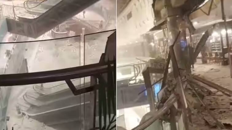 Delhi Vasant Kunj Ambience Mall Roof collapsed created panic  Delhi Ambience Mall: दिल्ली के एंबिएंस मॉल का छत गिरी, मचा हड़कंप