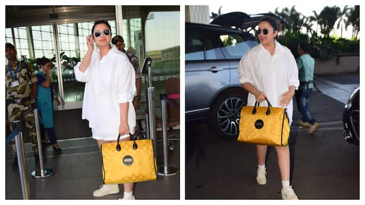 Parineeti Chopra, who will next be seen in 'Amar Singh Chamkeela' with Diljit Dosanjh, triggered pregnancy rumours with her choice of outfit at the Mumbai airport on Wednesday.