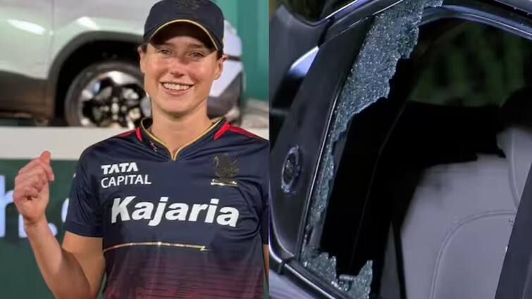 Ellyse Perry six broke the glass of car WIPL Video Cricket News Marathi news Video : एलिस पेरीचा लांबलचक षटकार, कारच्या काचेचा चक्काचूर