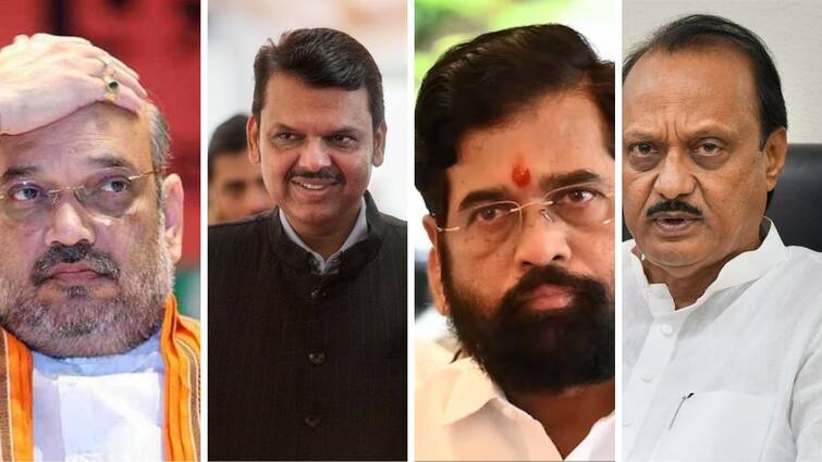 Mahayuti Maharashtra Seat Sharing BJP leaders including from the maharashtra have left for the core committee meeting in Delhi amit shah in mumbai Mahayuti Maharashtra Seat Sharing : शाहांनी मुंबईत चाचपणी करताच फडणवीसांसह भाजप नेत्यांनी दिल्ली गाठली; शिंदे-अजित पवार मागे हटेनात!