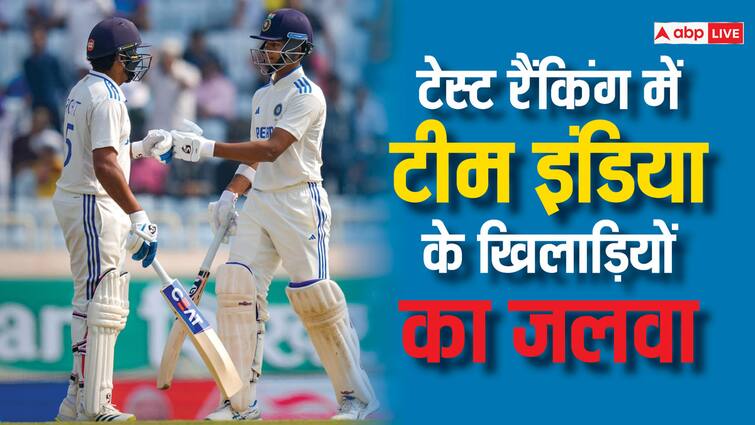 ICC Test Rankings Yashasvi Jaiswal in Top 10 Virat Kohli Rohit Sharma Team India rise ICC Test Rankings: यशस्वी ने पहली बार टॉप 10 में बनाई जगह, टेस्ट रैंकिंग में टीम इंडिया के खिलाड़ियों का जलवा