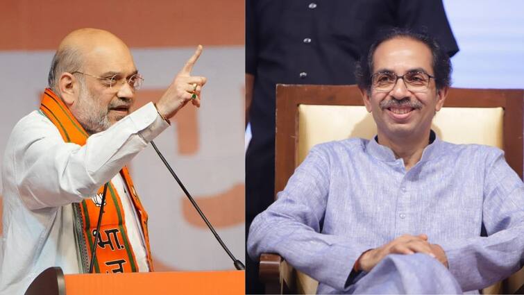 Amit Shah criticized Uddhav Thackeray on Article 370 Maharashtra politics marathi news 370 हटवण्यास विरोध करणाऱ्यांसोबत सत्तास्थापन, उद्धव ठाकरेंना लाज वाटली नाही; अमित शाहांचा हल्लाबोल