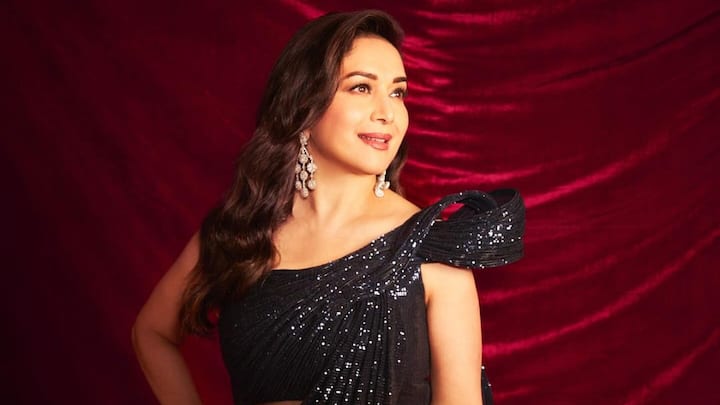 Madhuri Dixit Photos : మాధూరి దీక్షిత్ 60 ఏళ్లకు దగ్గర్లో ఉంది. కానీ వయసు పెరిగినా తరగని అందం ఆమె సొంతం. తాజాగా ఈ భామ బ్లాక్​ శారీలో ఫోటోషూట్ చేసింది. ఈ ఫోటోలు చూస్తే మీరు కూడా అదే అనుకుంటారు.