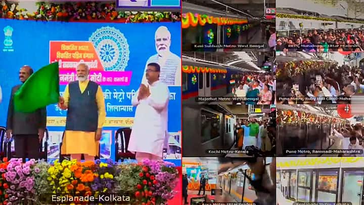 During the event, PM Modi also virtually inaugurated a series of metro rail projects from Kolkata including the Taratala - Majerhat Metro section and Kavi Subhash - Hemanta Mukhopadhyay Metro section, Agra Metro's stretch from Taj East Gate to Mankameshwar, and Pune Metro from Ruby Hall Clinic to Ramwadi stretch among others. (Source: PTI)